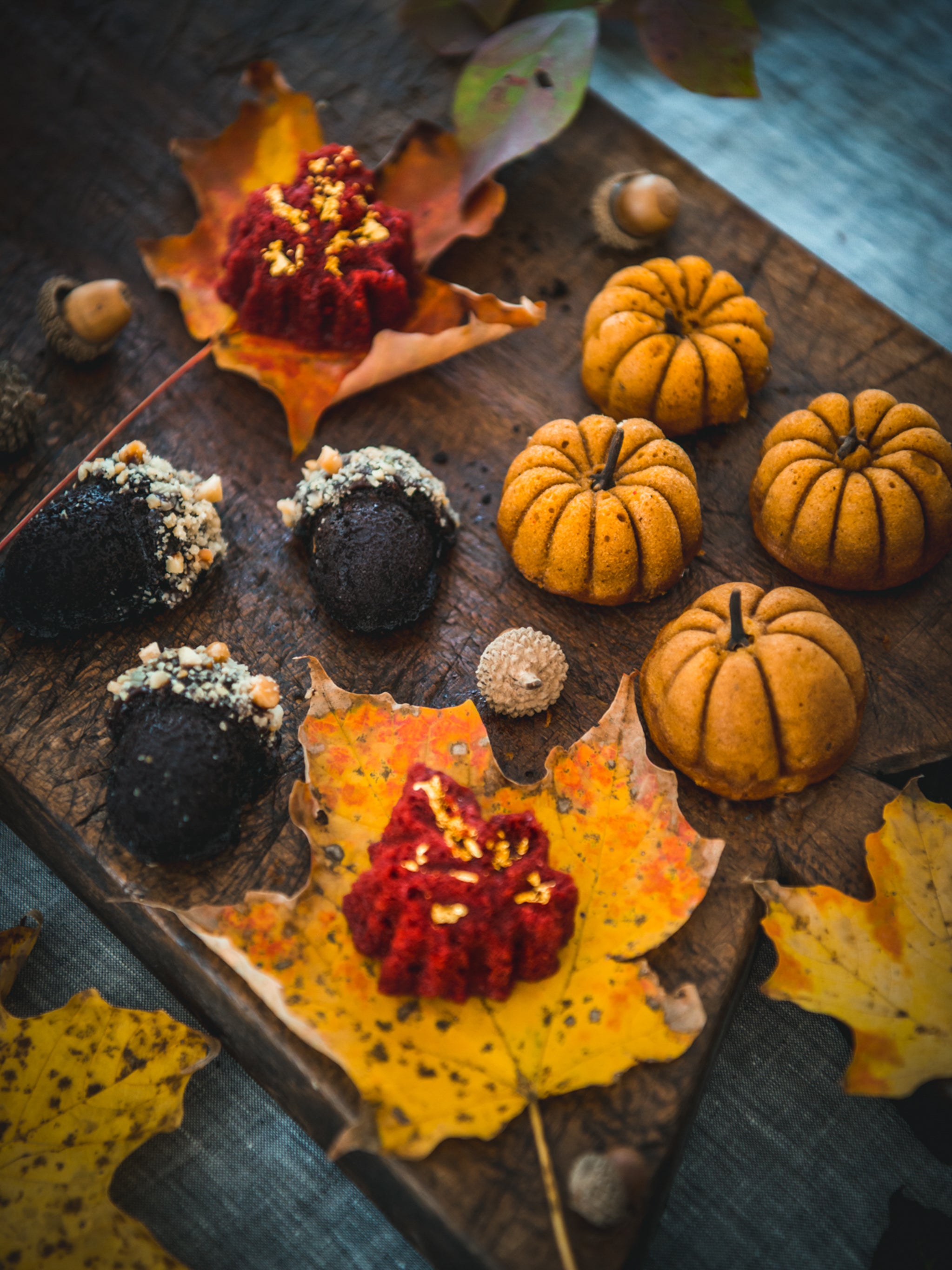 Fall Leaves Dish Drying Mat for Kitchen Counter Orange Thanksgiving Dish Mat