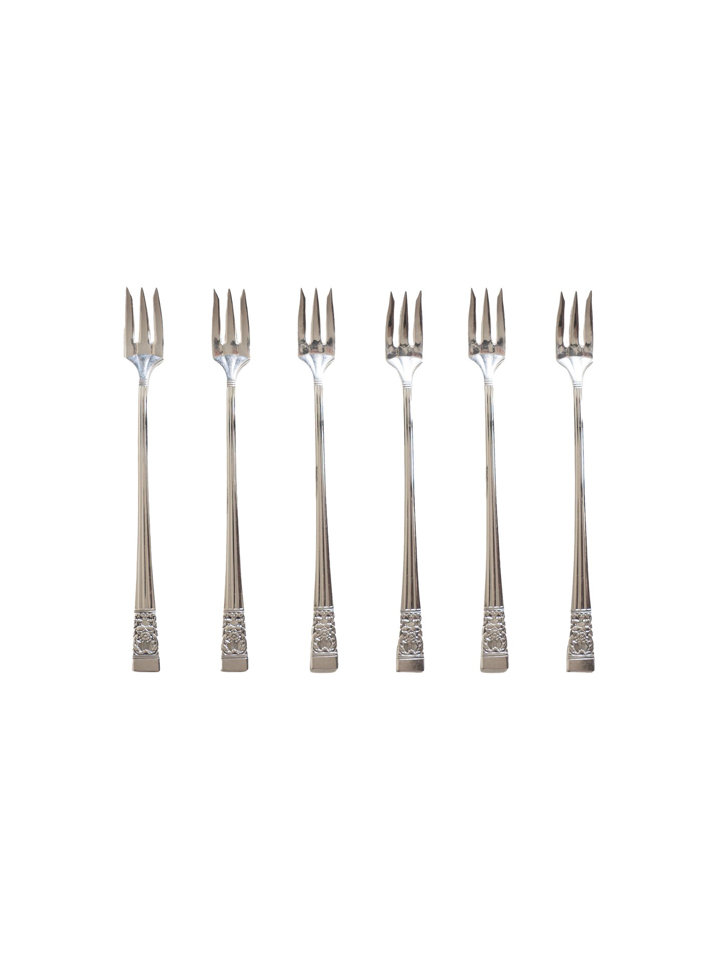 Vintage 1930s Silver Plate Fortune Oyster Forks Weston Table