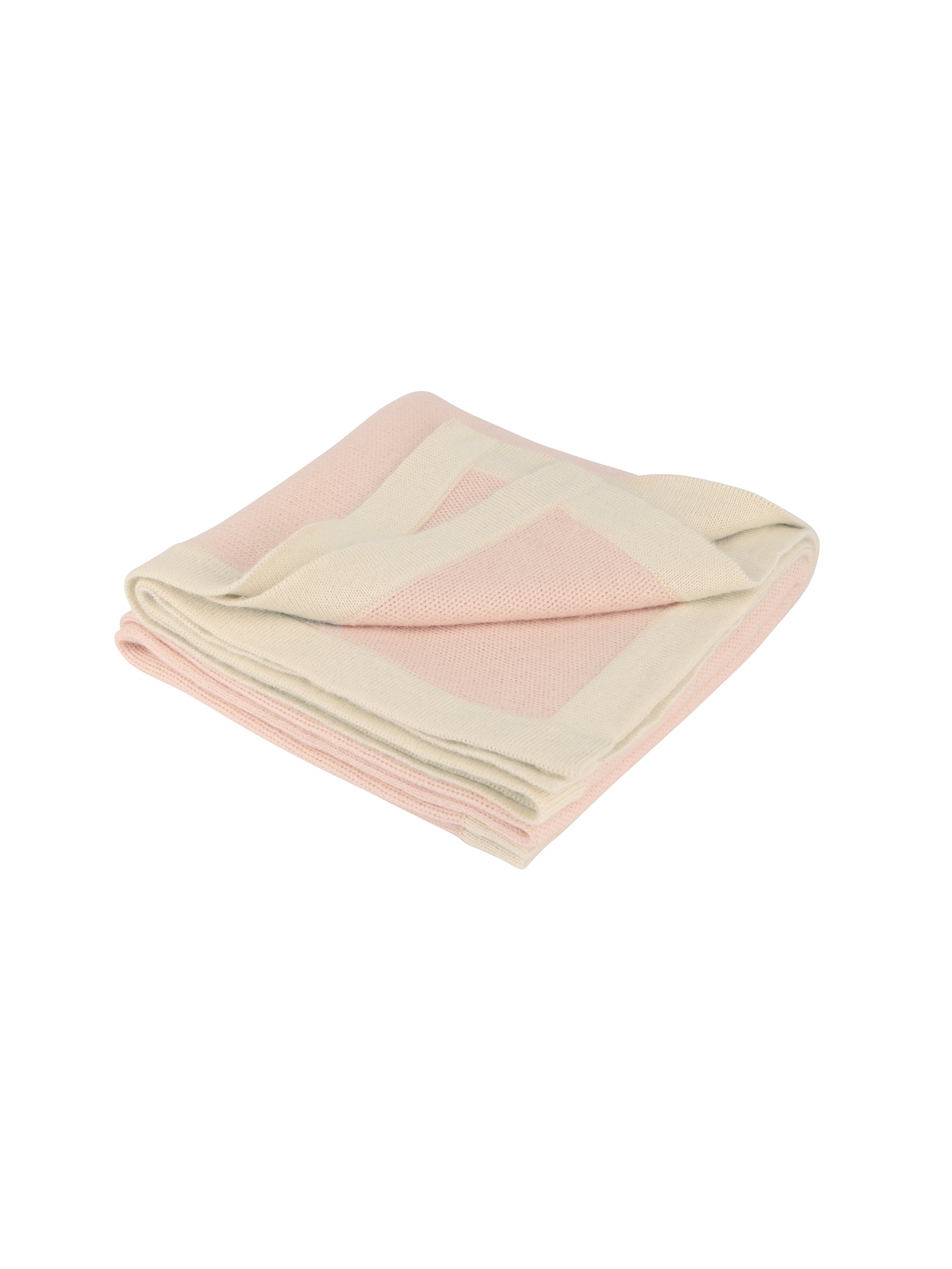 Alicia Adams Alpaca Border Baby Blanket Powder and Ivory Weston Table