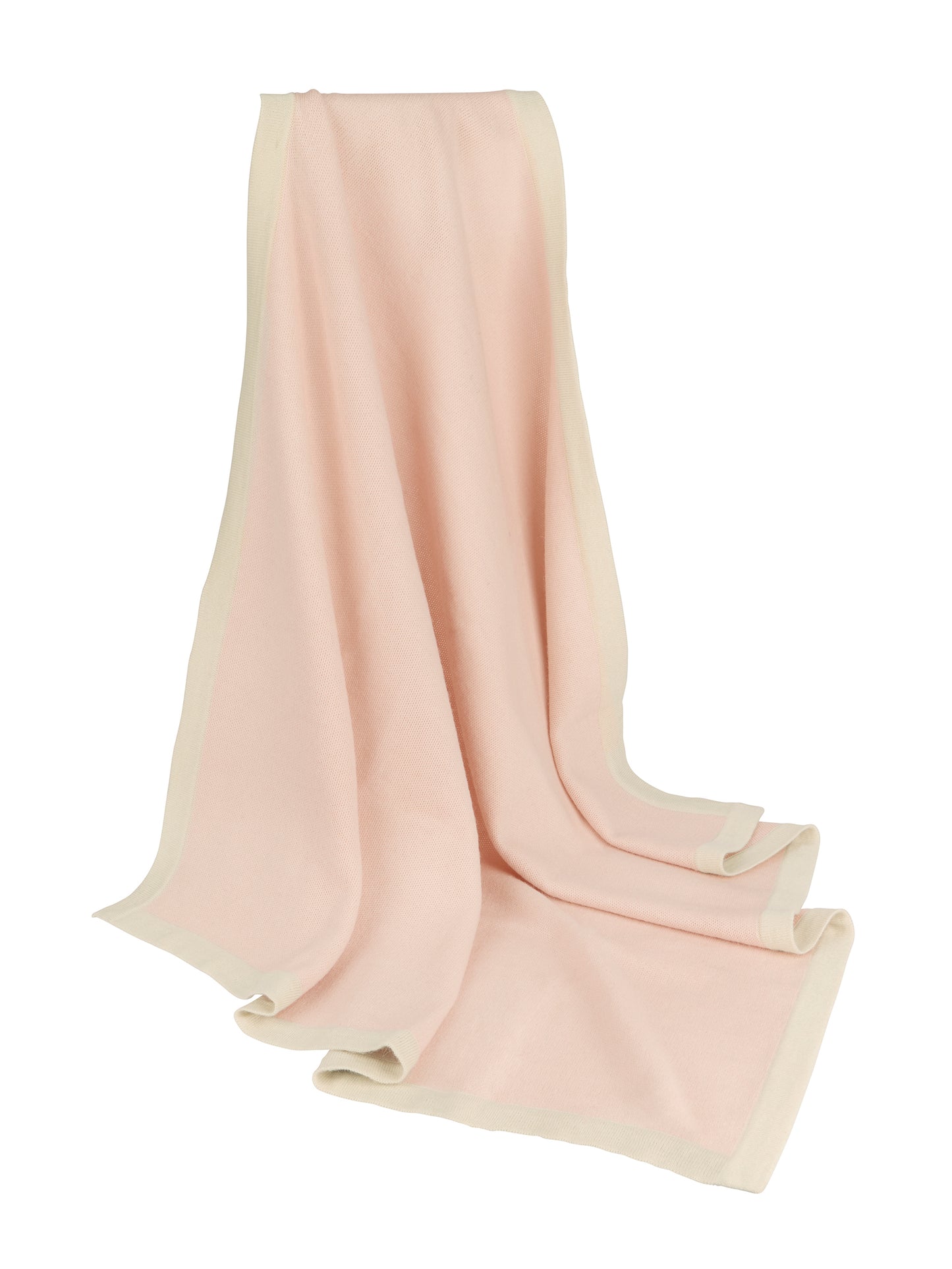 Alicia Adams Alpaca Border Baby Blanket Powder and Ivory Weston Table