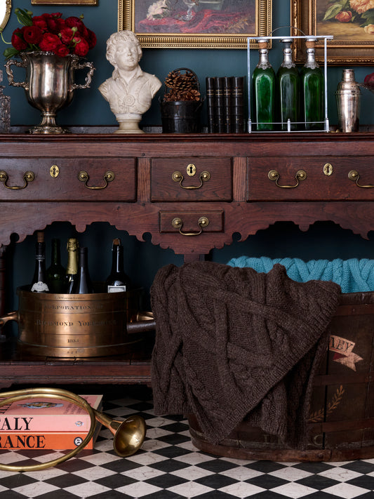 Alicia Adams Alpaca Buckley Throw Chocolate Weston Table