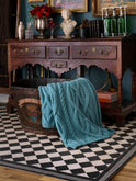 Alicia Adams Alpaca Buckley Throw Teal Weston Table