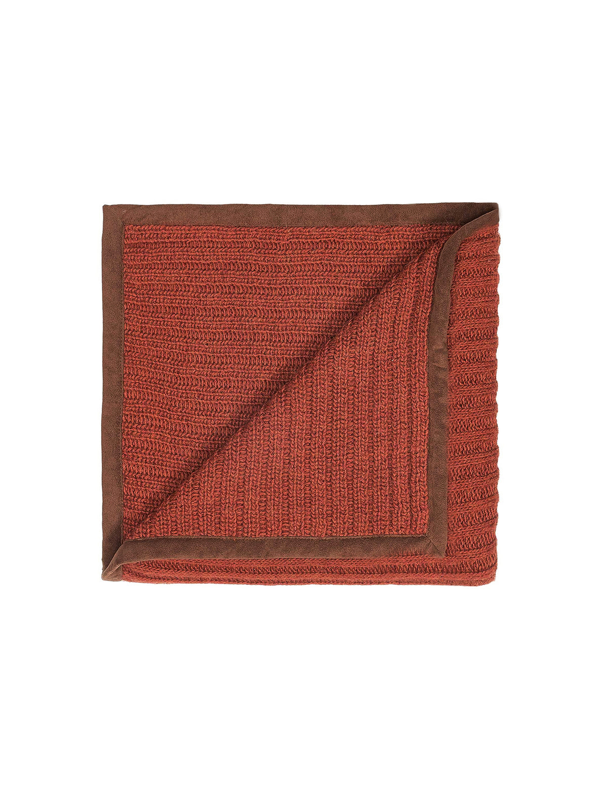 Alicia Adams Alpaca Burnt Orange Rib Throw Weston Table