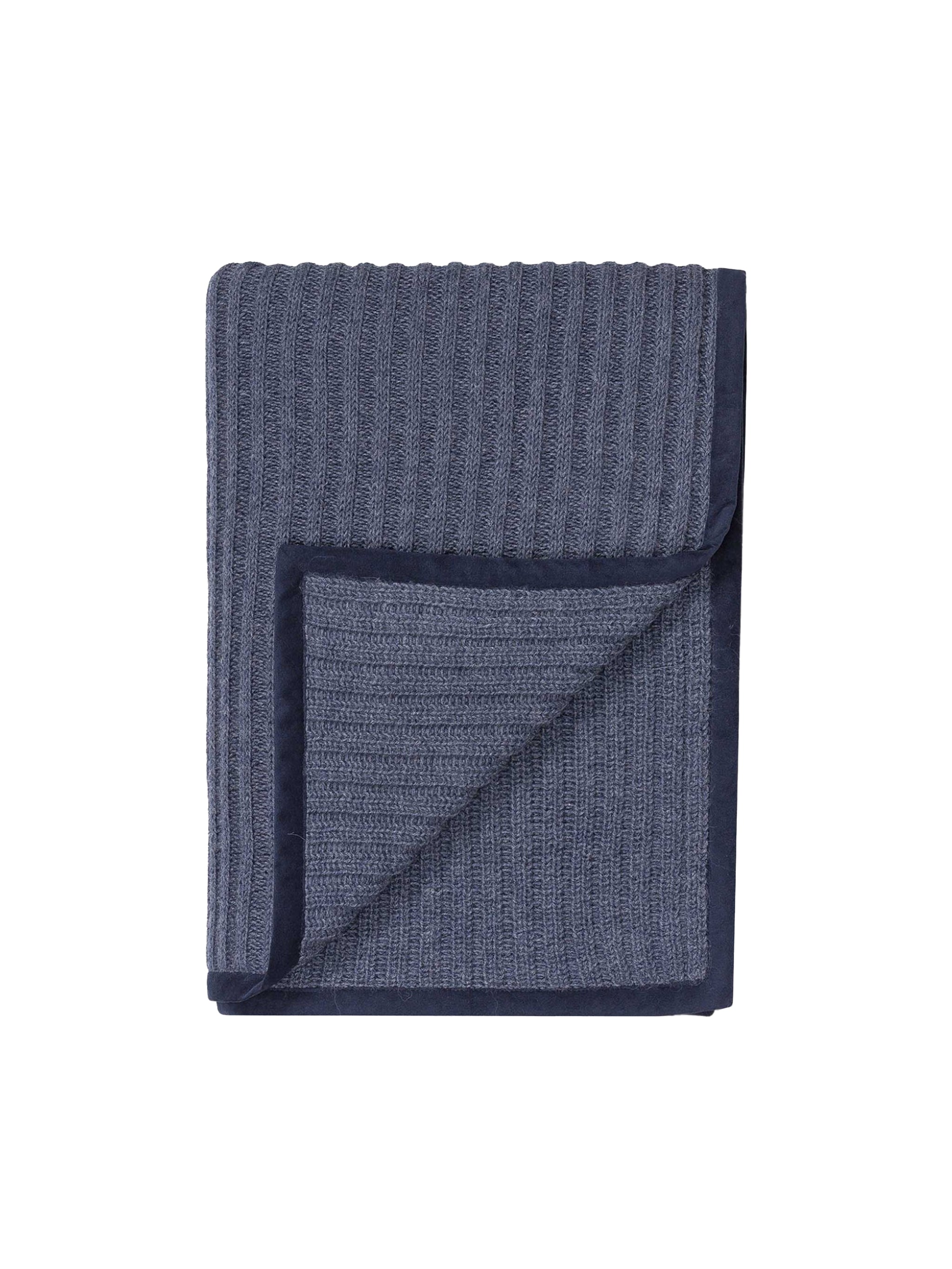 Alicia Adams Alpaca Denim Blue Rib Throw Blankets Throws