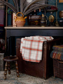 Alicia Adams Alpaca Ivory and Orange Aberdeen Throw Weston Table