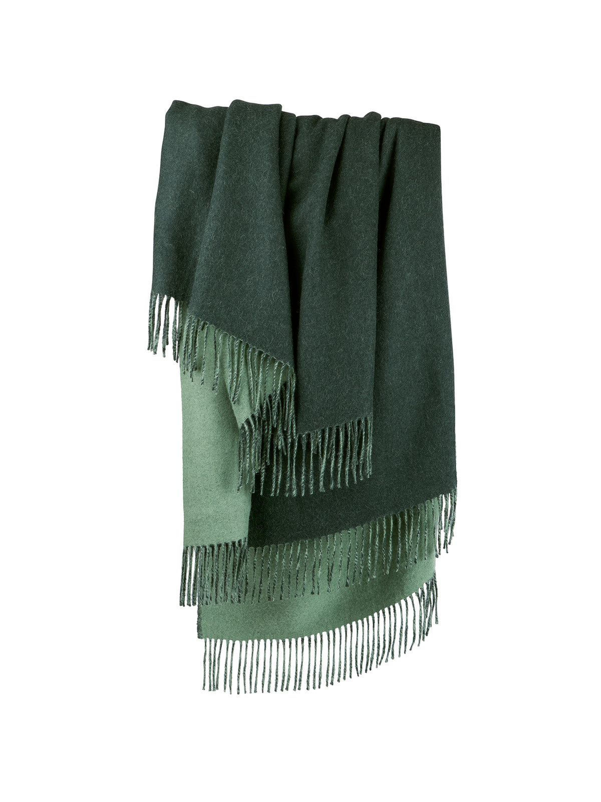 Alicia Adams Alpaca Reversible Throw Velvet Green and Sage Weston Table
