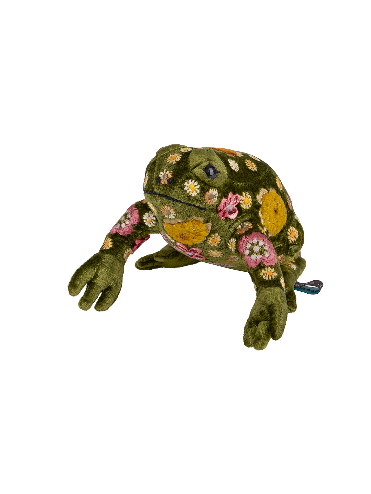 Anke Drechsel Embroidered Beauty Frog Green Grass Weston Table