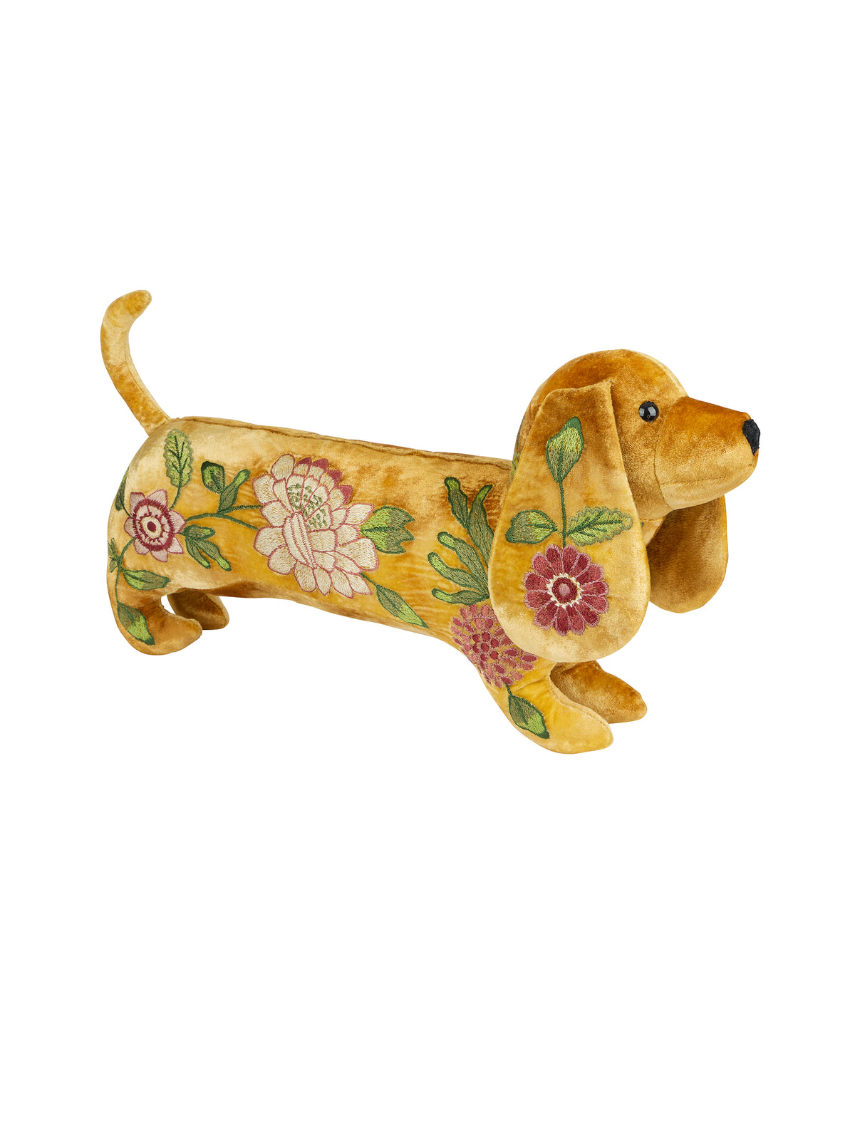 Anke Drechsel Embroidered Bouquet Dachshund Shaded Oro Weston Table