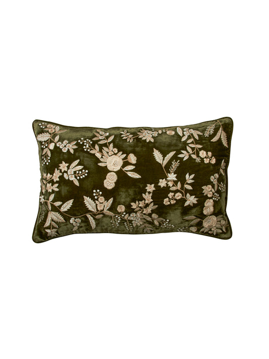 Anke Drechsel Embroidered Liza Light Green Pillow Weston Table