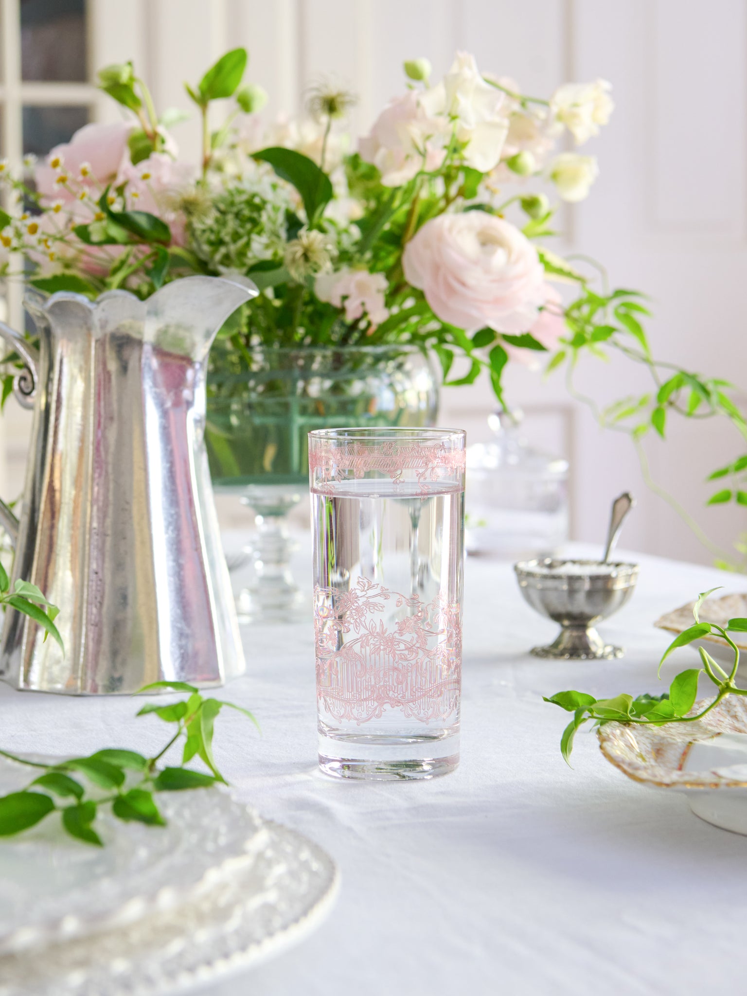 Arte Italica Pink Giardino Highball Glass Weston Table