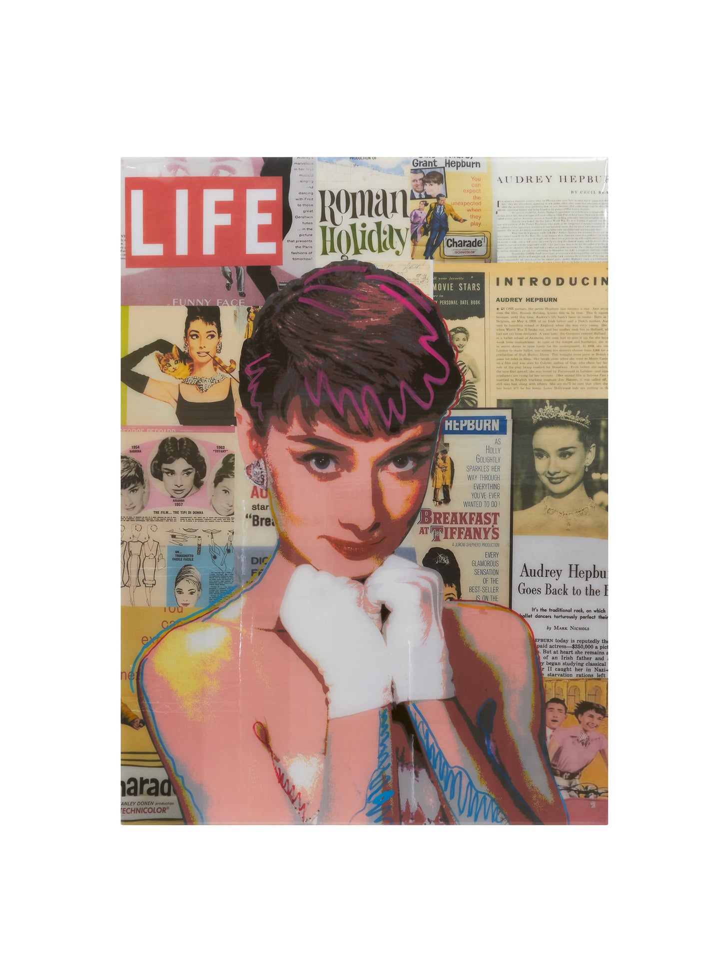 Audrey Hepburn Pop Art by Jim Hudek Weston Table