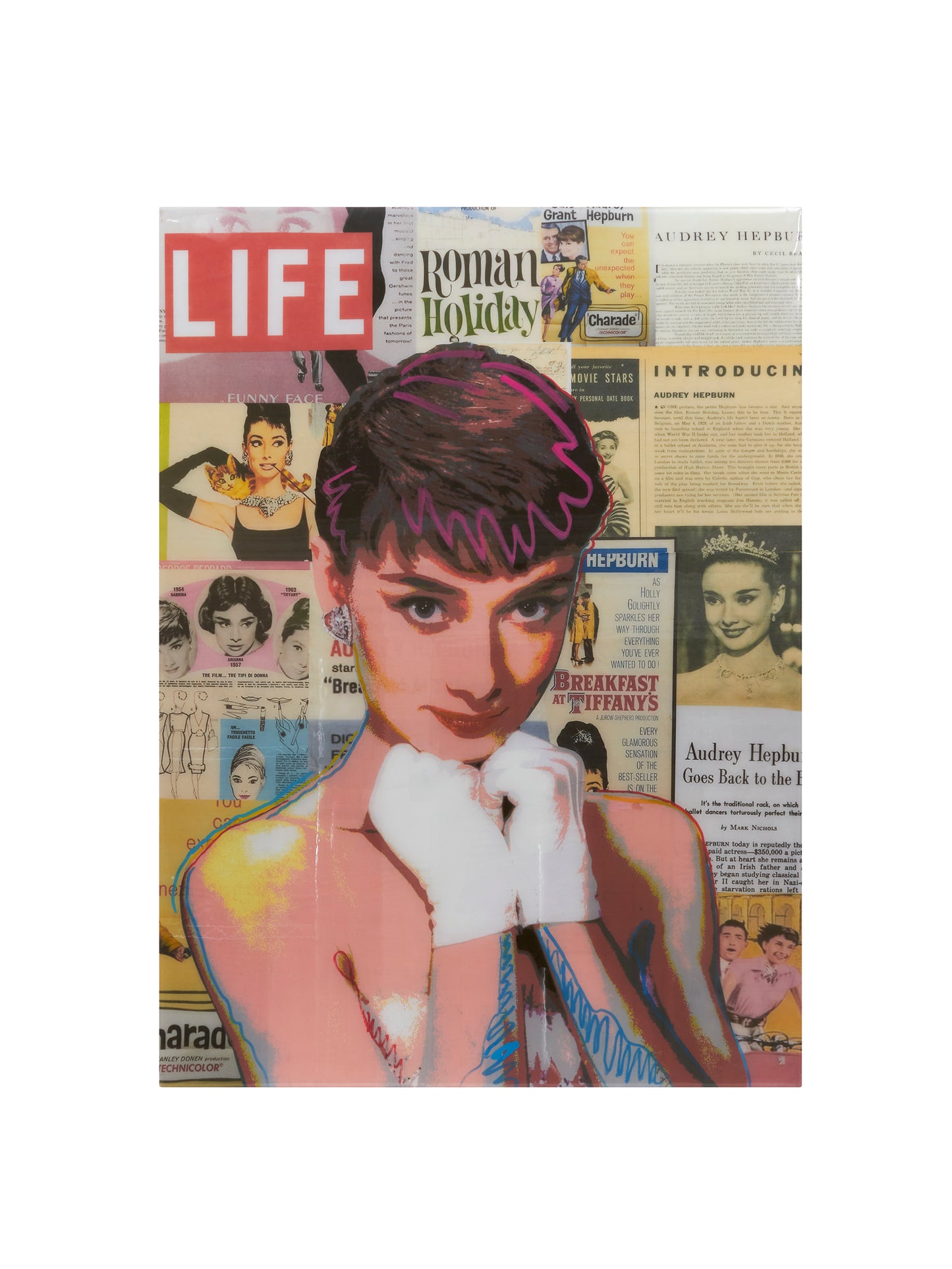 Audrey Hepburn Pop Art by Jim Hudek Weston Table