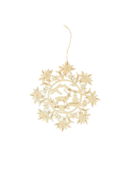 Austrian Birchwood Carved Alpine Ornament Weston Table