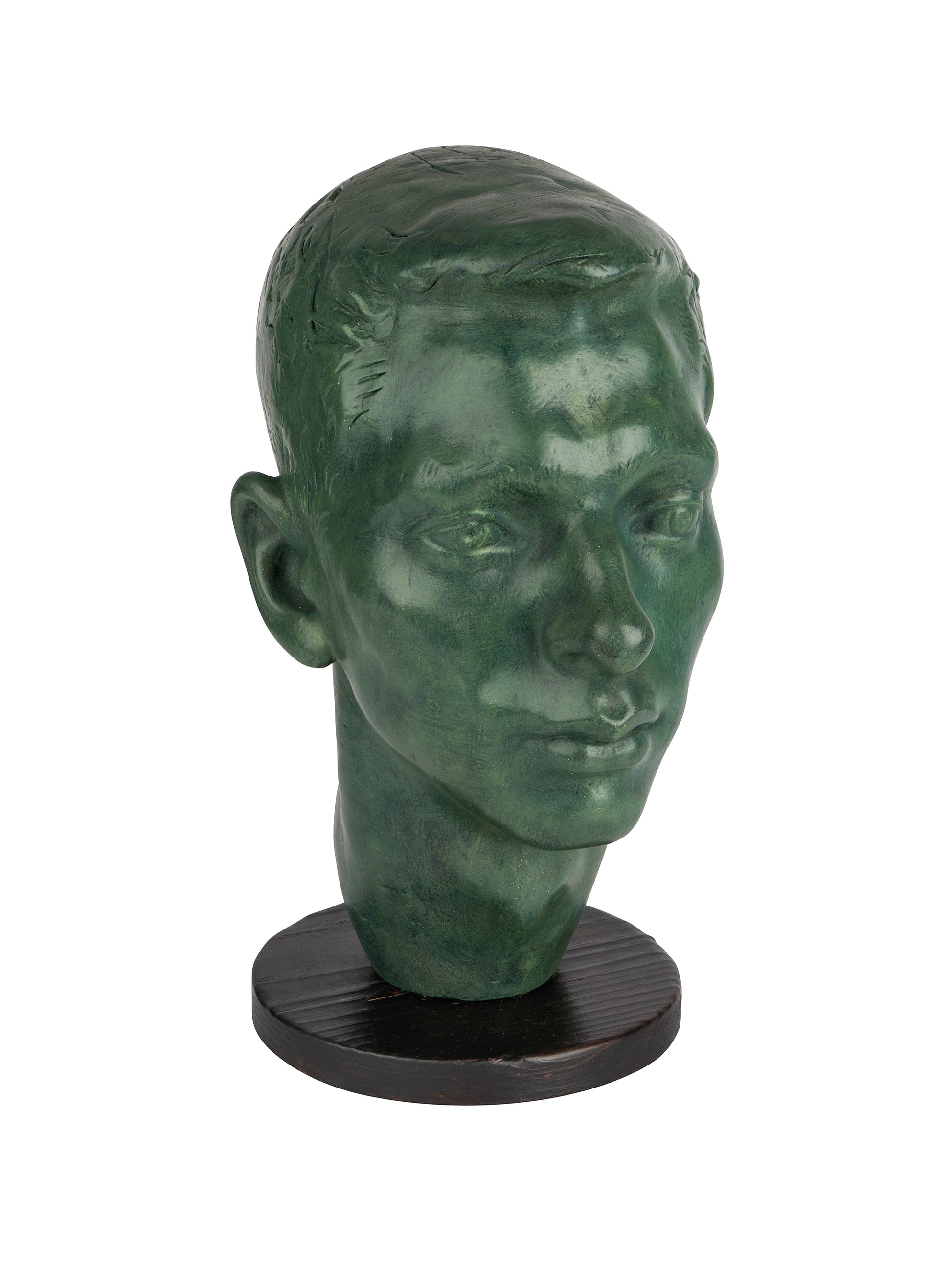 Batu Bronze Verdigris Bust Weston Table
