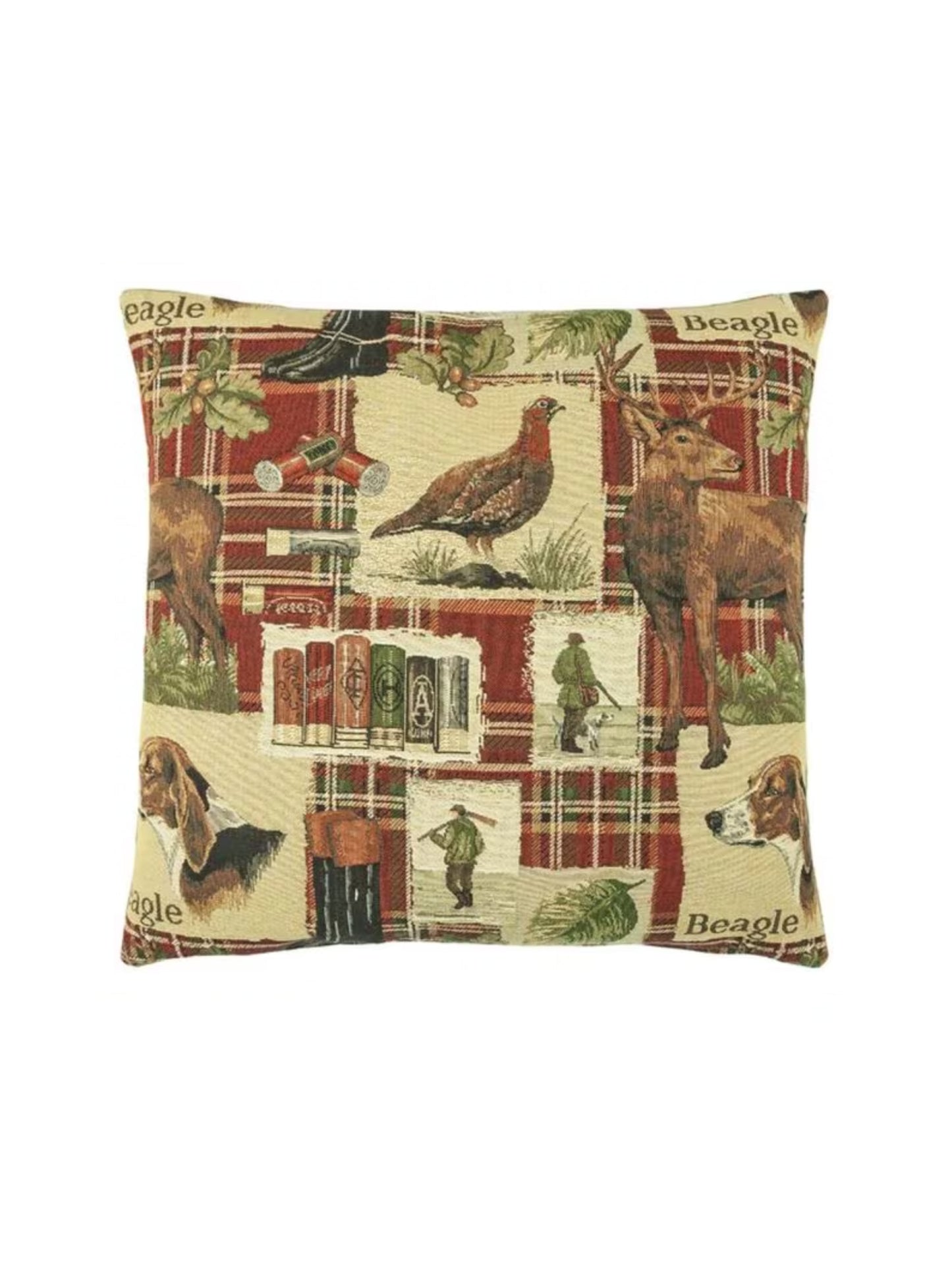 Beagle Tartan Pillow Weston Table SP