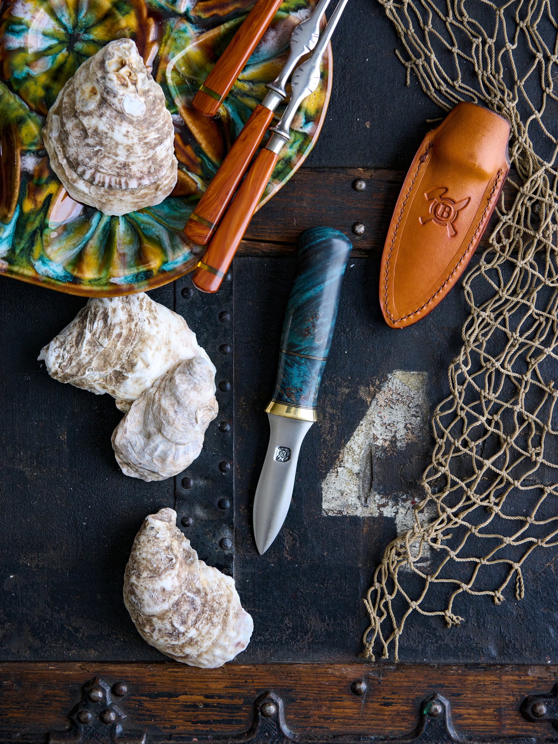 Behring Blue Maple Handled Oyster Knife Weston Table