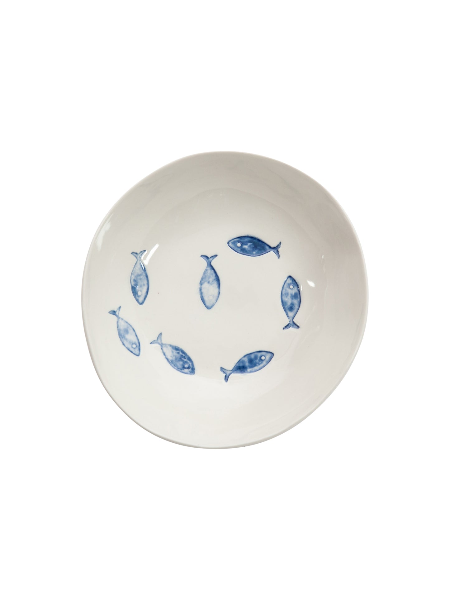 Bertozzi Blue Fish Low Serving Bowl Weston Table