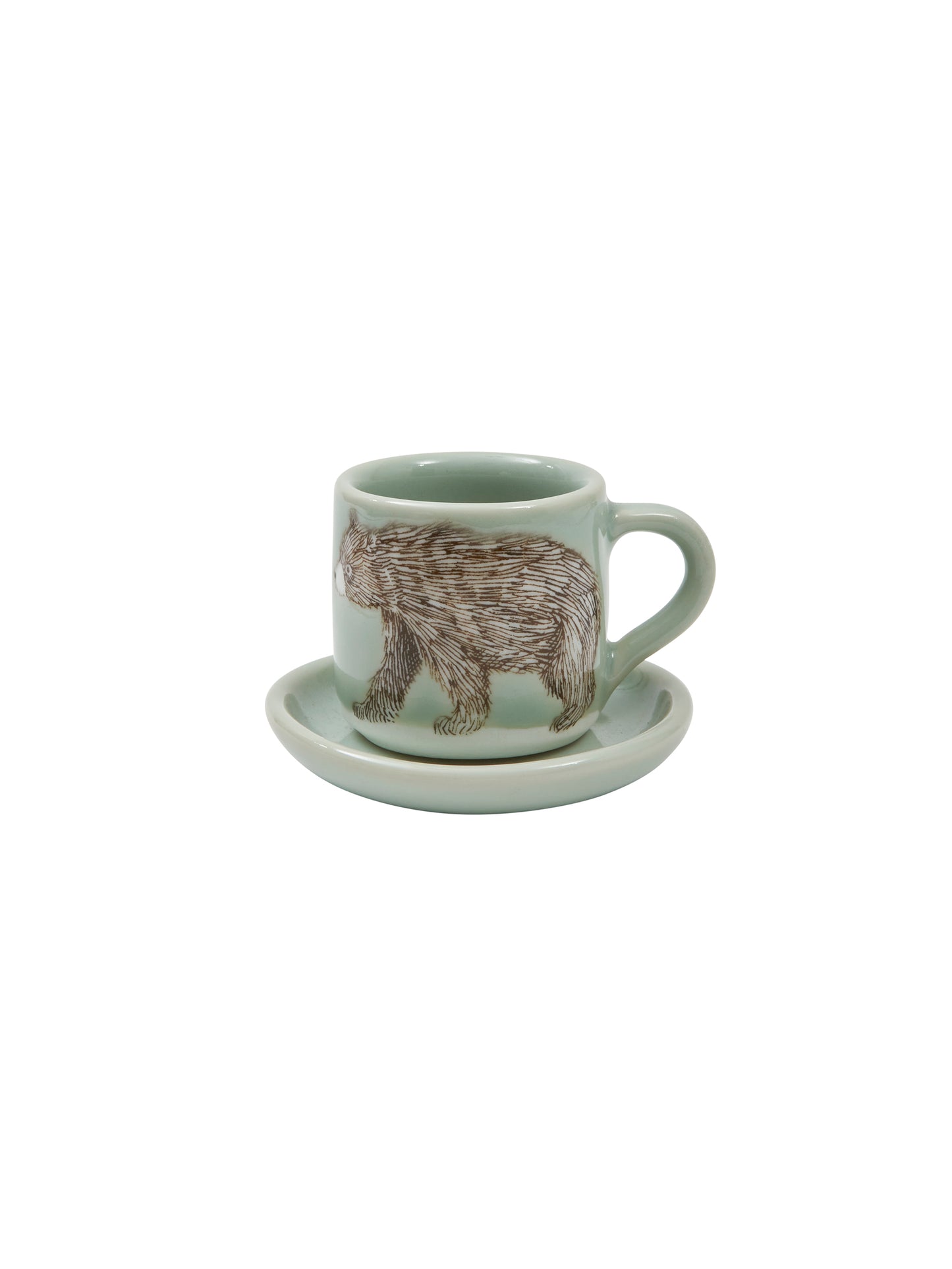 Black Bear Ceramic Espresso SetCeladon Weston Table