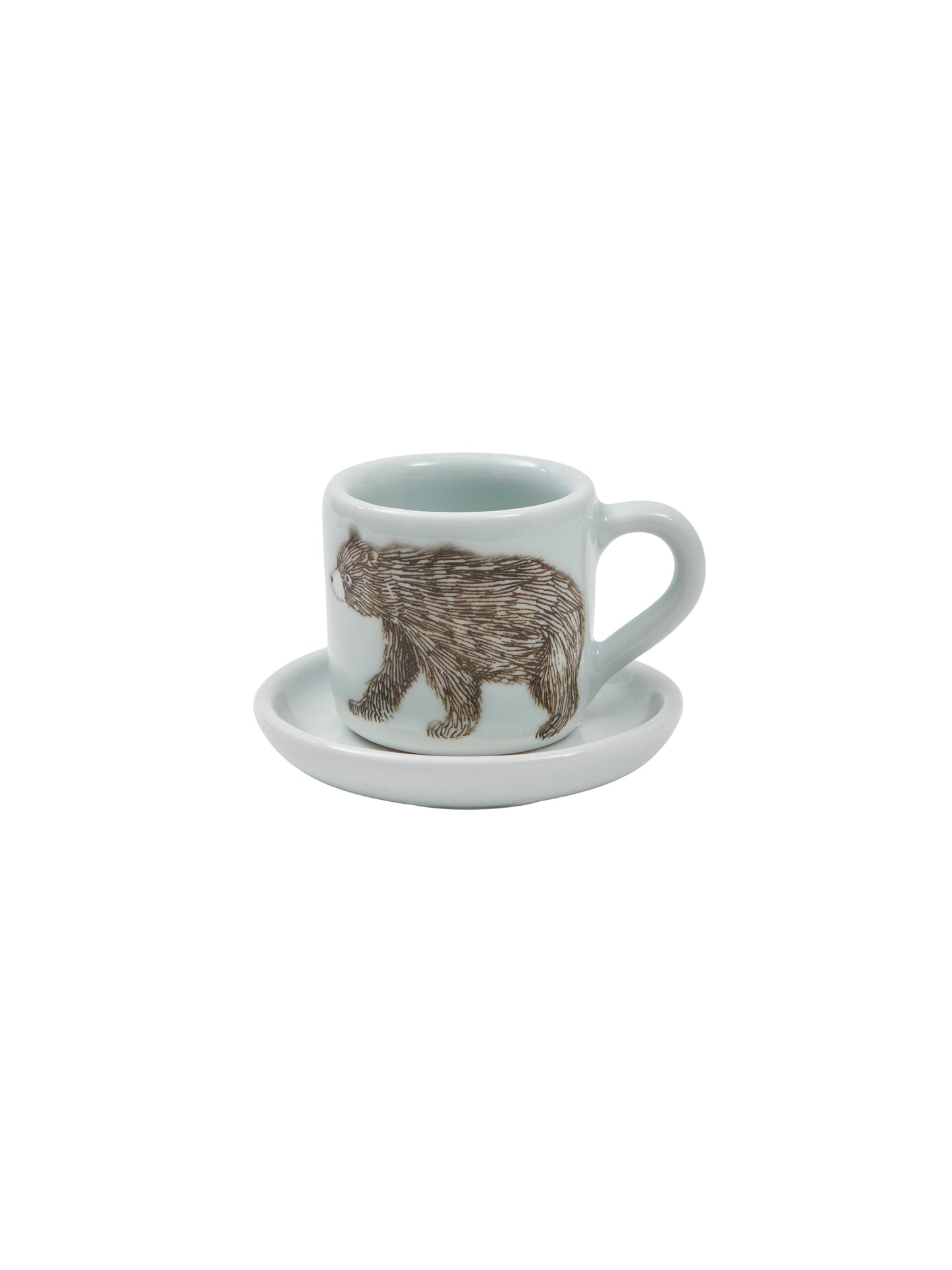 Black Bear Ceramic Espresso Set White Weston Table