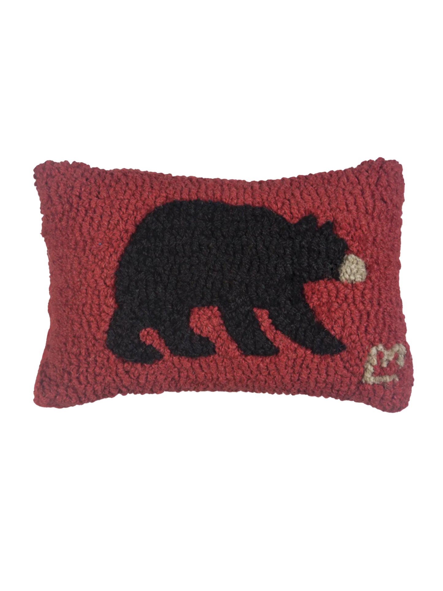 Black Bear Hooked Wool Pillow Weston Table SP