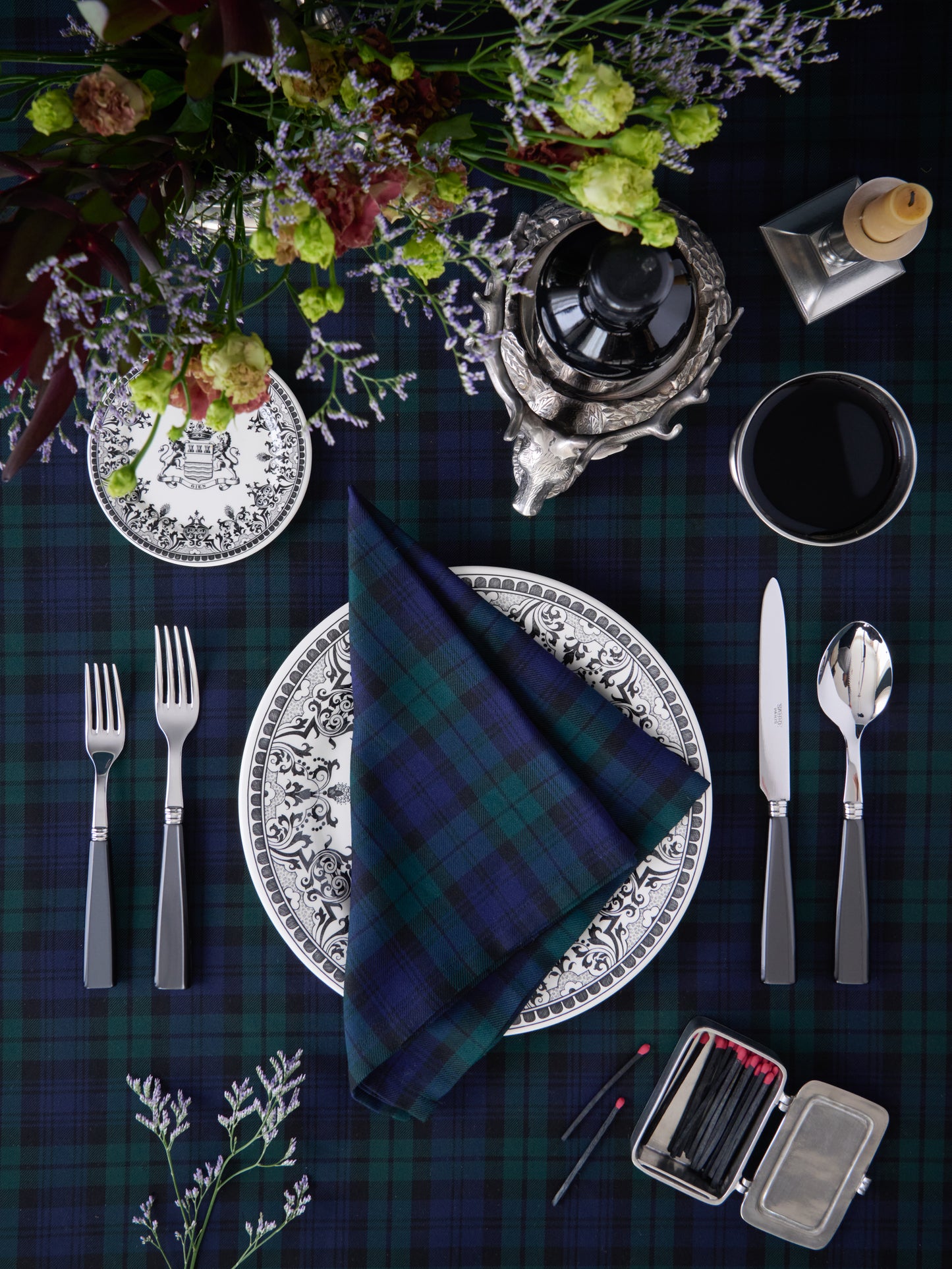 Black Watch Tartan Table Linen Collection