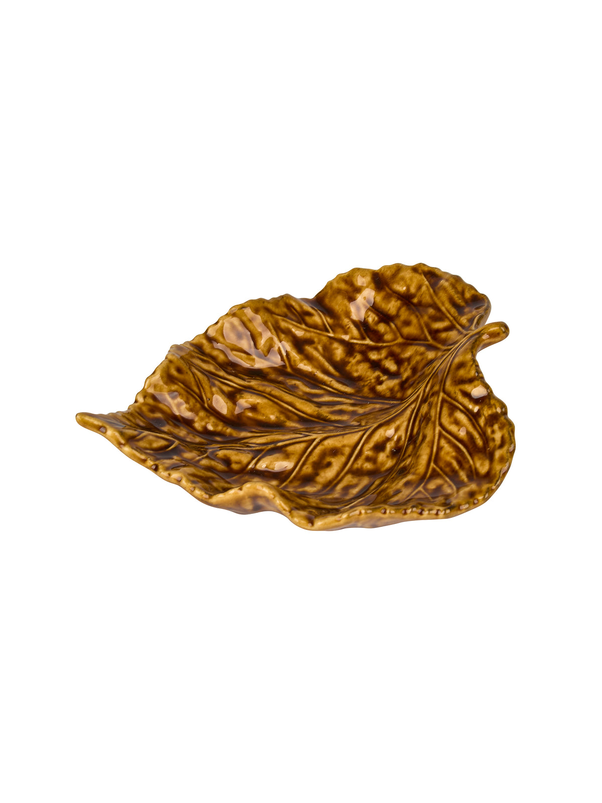 Bordallo Pinheiro Small Brown Birch Leaf Plate Weston Table