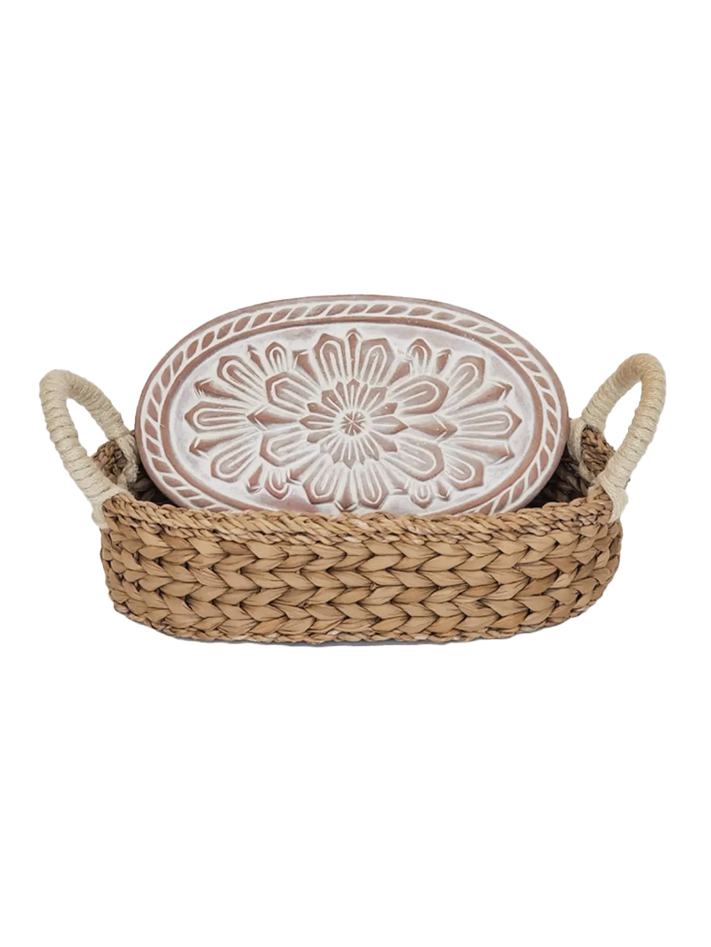 Bread-Warmer-and-Wicker-Basket-Flower-Oval-Weston-Table