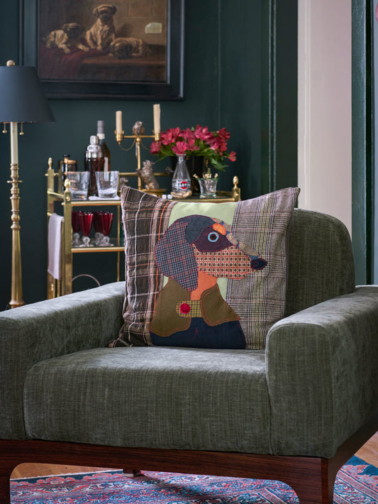 Carola van Dyke Dachshund Pillow Weston Table
