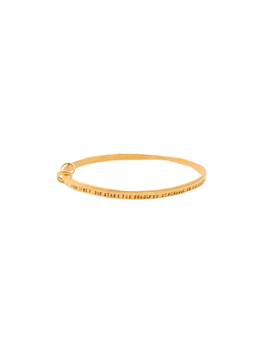 Chocolate & Steel Three Ring Bangles Loved the Stars Gold Small Weston Table