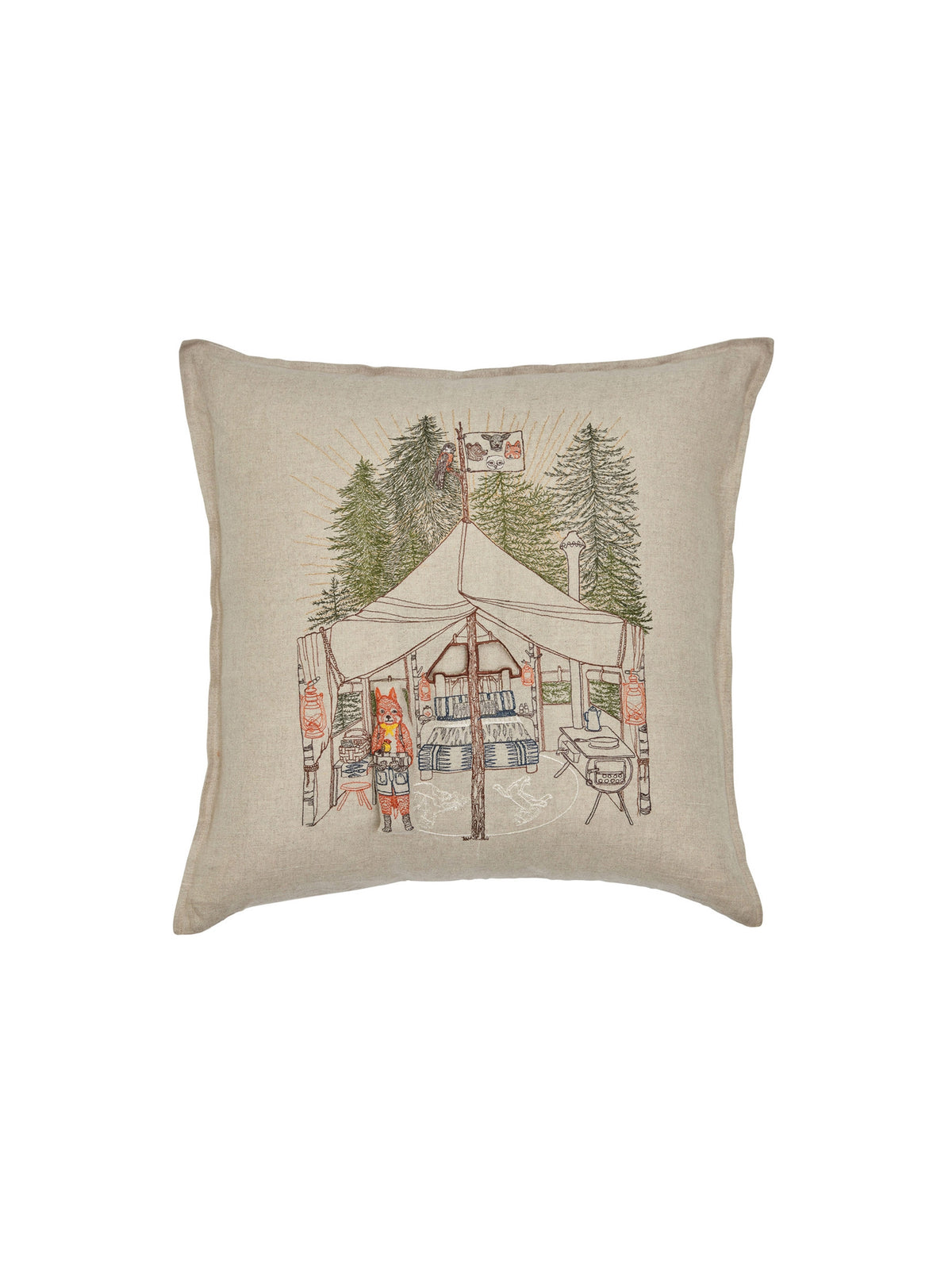 Coral & Tusk Camper Fox Pocket Pillow Weston Table