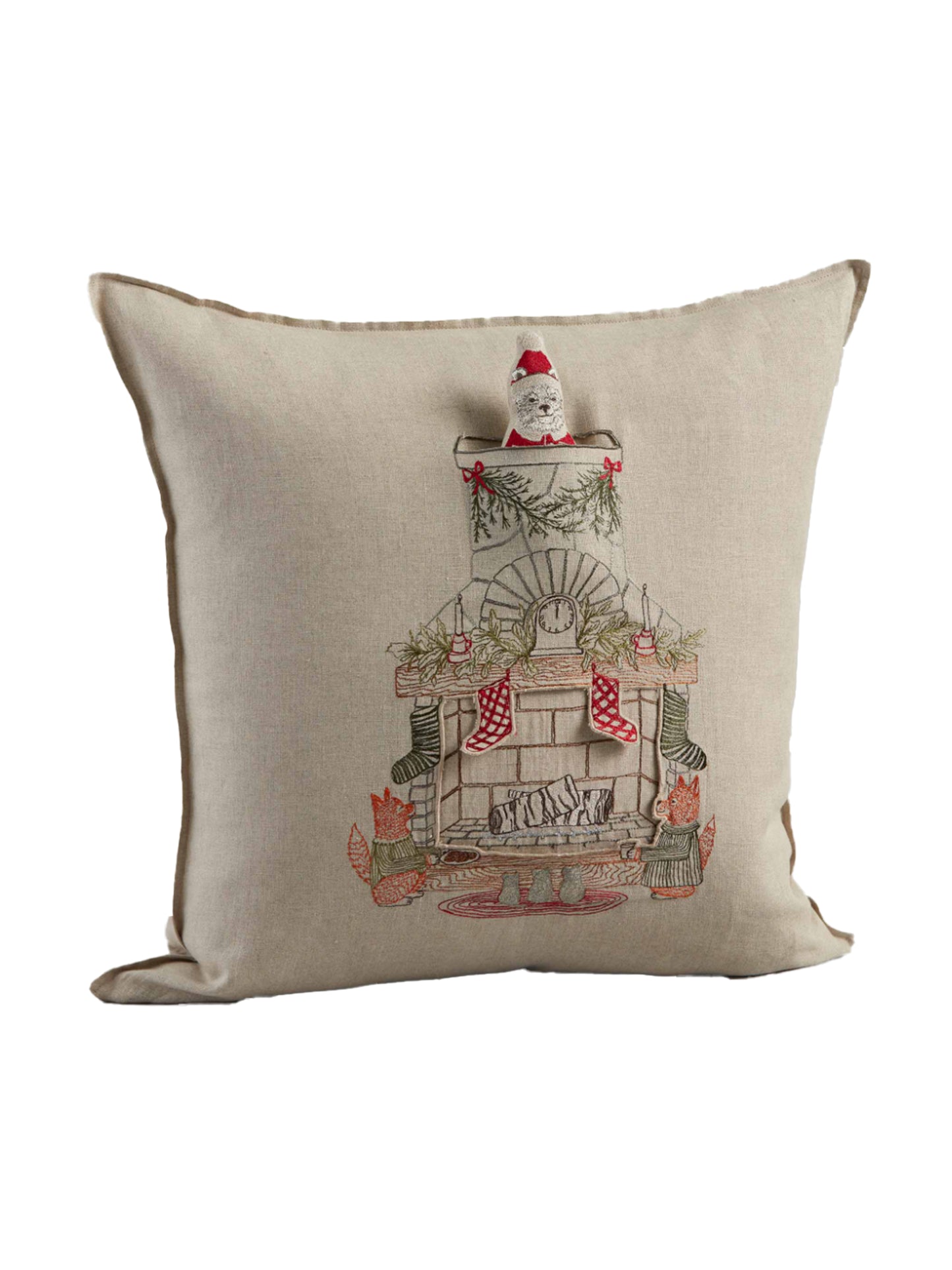 Coral & Tusk Chimney Santa Pocket Pillow Weston Table