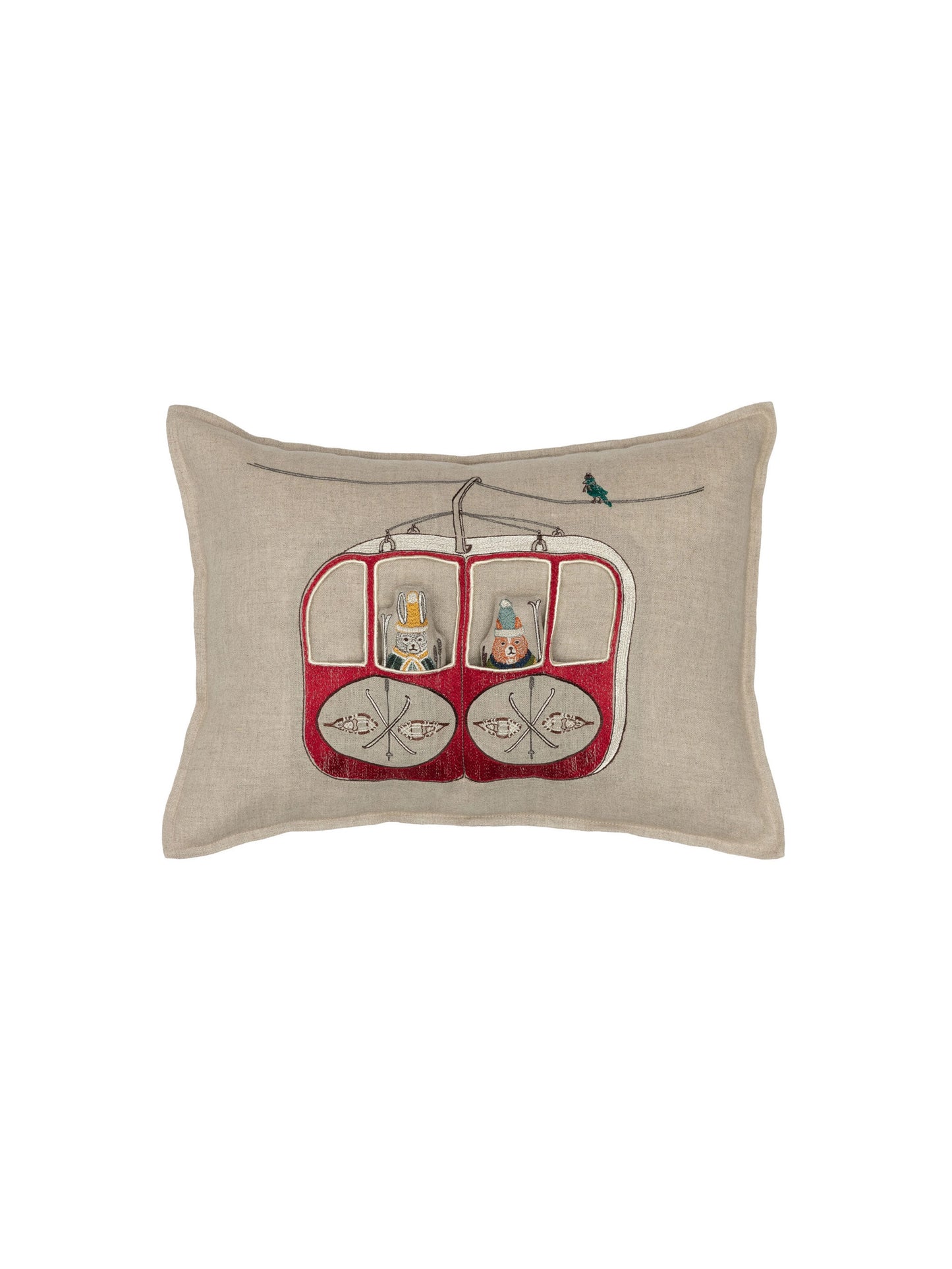 Coral and Tusk Gondola Ski Lift Pocket Pillow Weston Table
