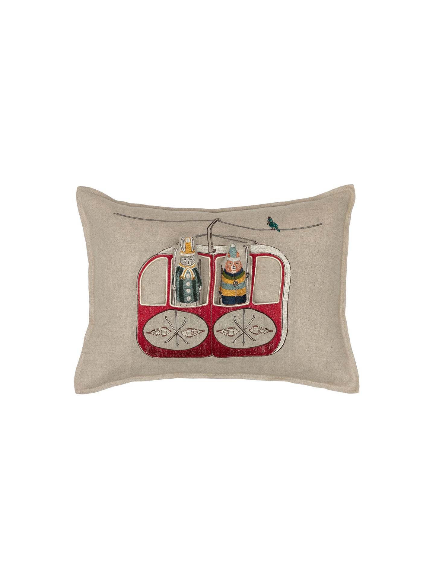 Coral and Tusk Gondola Ski Lift Pocket Pillow Weston Table