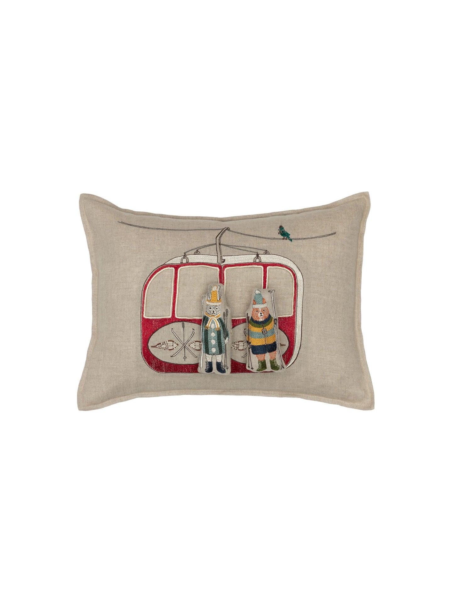 Coral and Tusk Gondola Ski Lift Pocket Pillow Weston Table