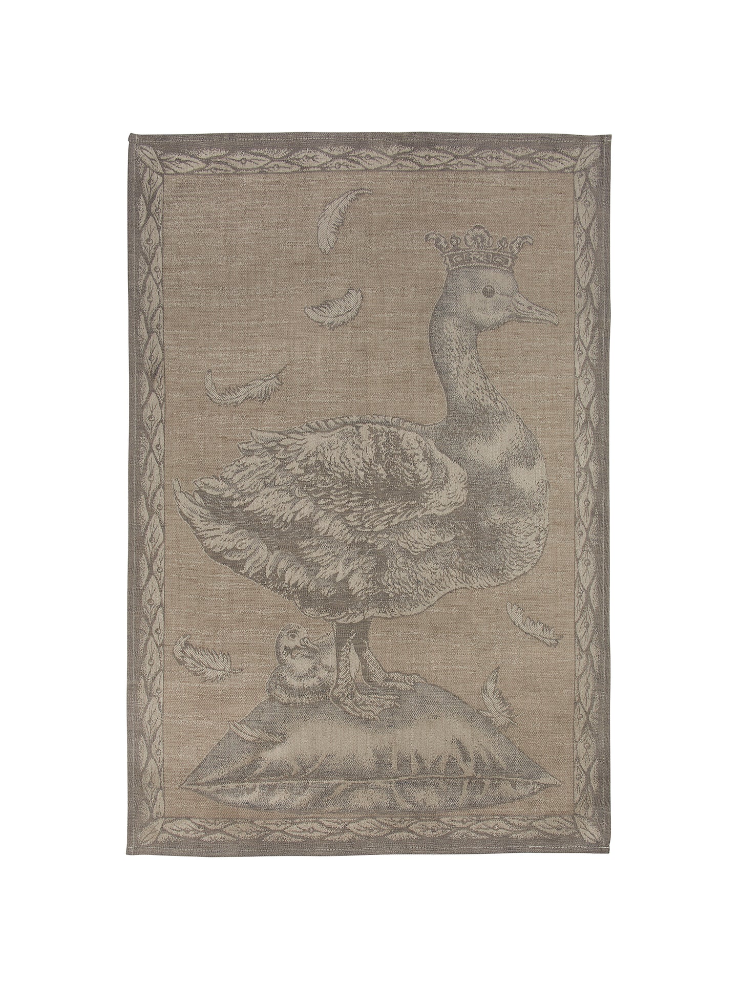 Crowned Goose Platinum Linen Kitchen Towel Weston Table