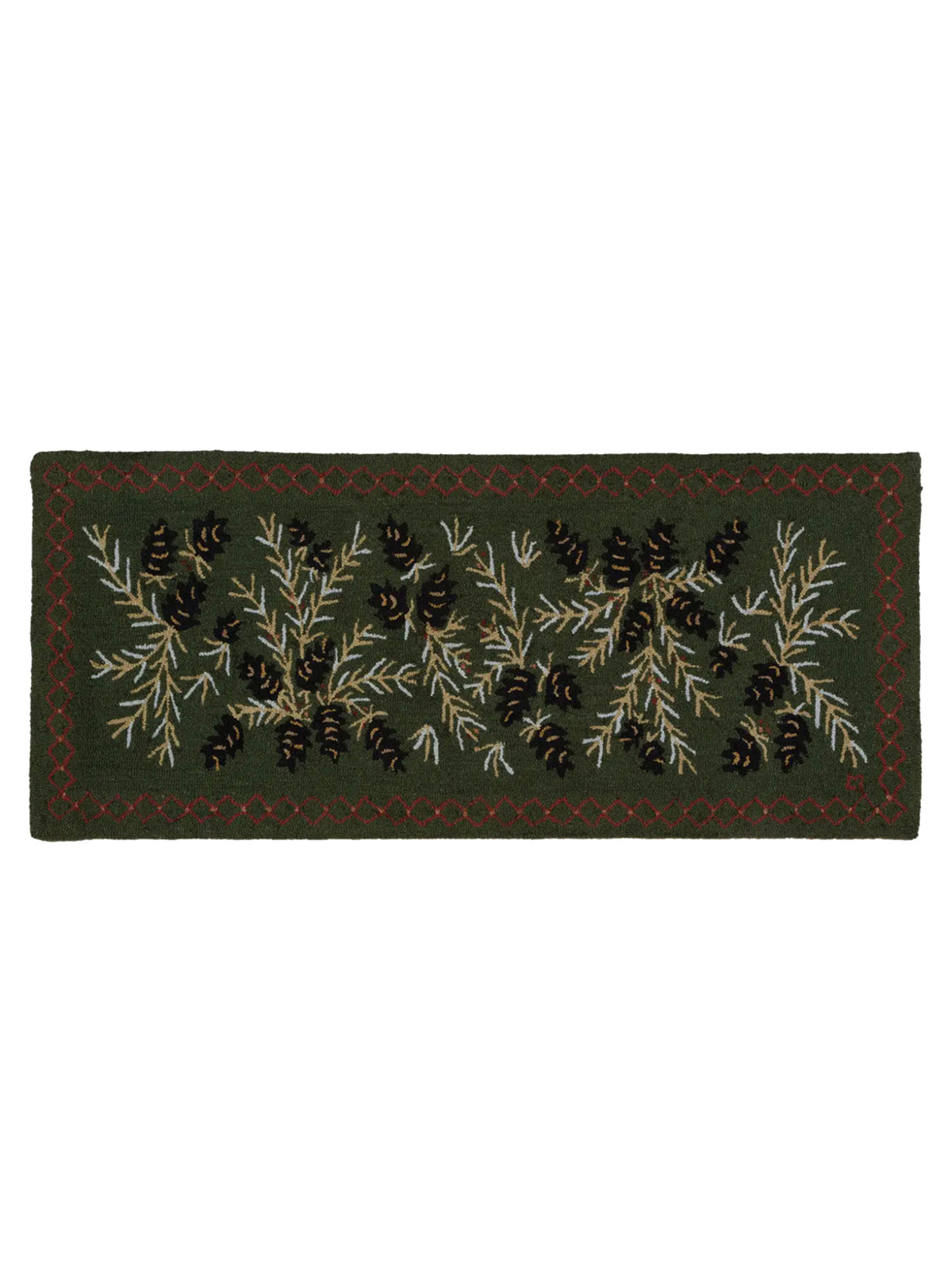 Diamond Pine Hooked Wool Rug Weston Table