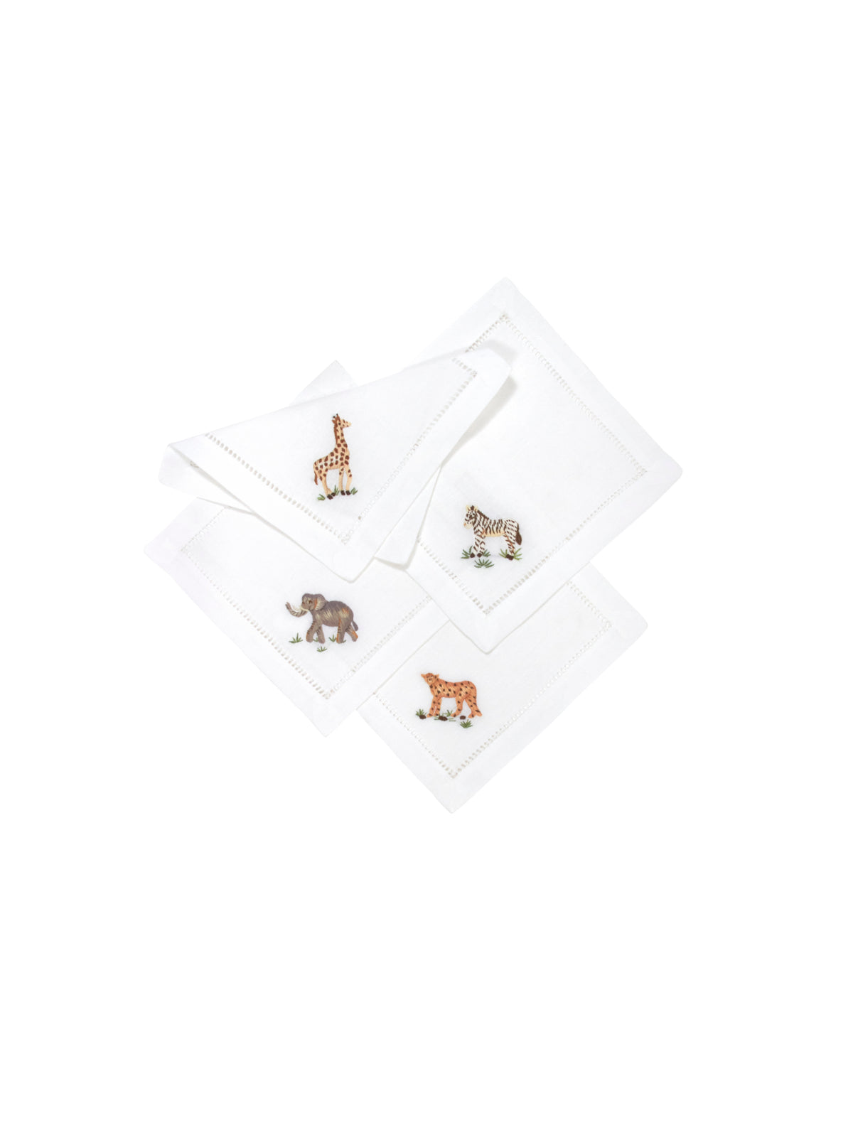 Embroidered Safari Cocktail Napkins Weston Table
