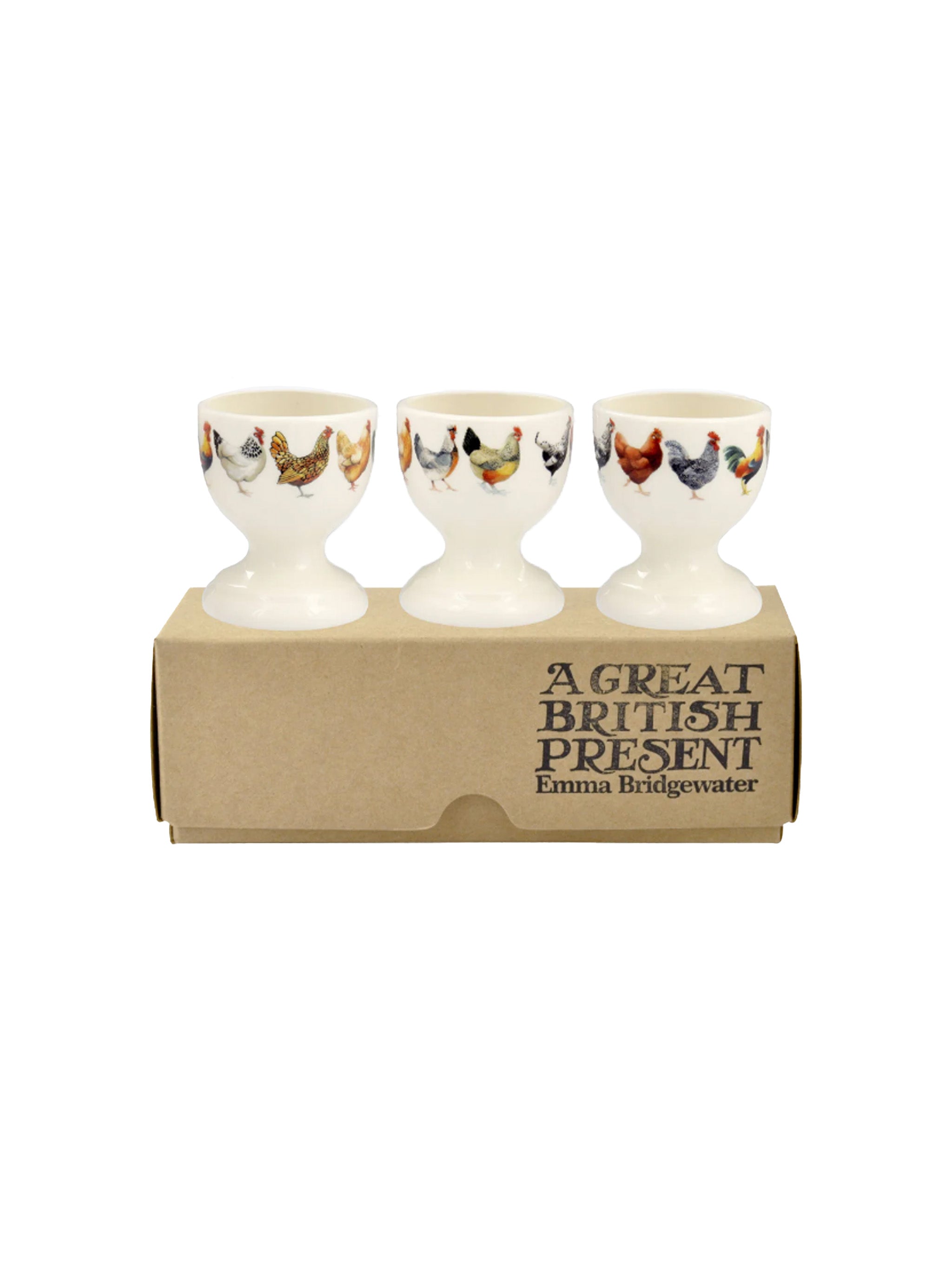 Emma Bridgewater Rise and Shine Egg Set of 3 Egg Cups Boxed