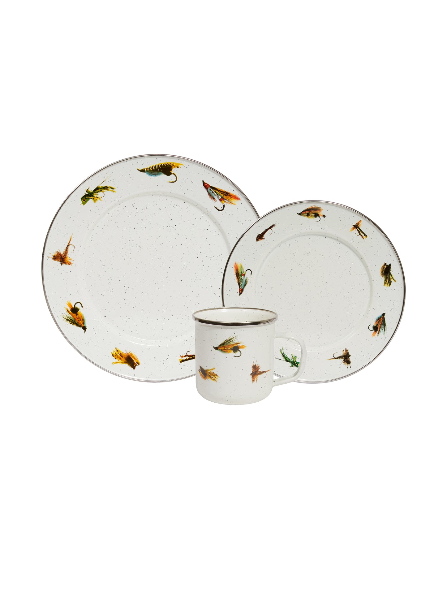 Enamelware Fly Fishing Dinnerware Set Weston Table