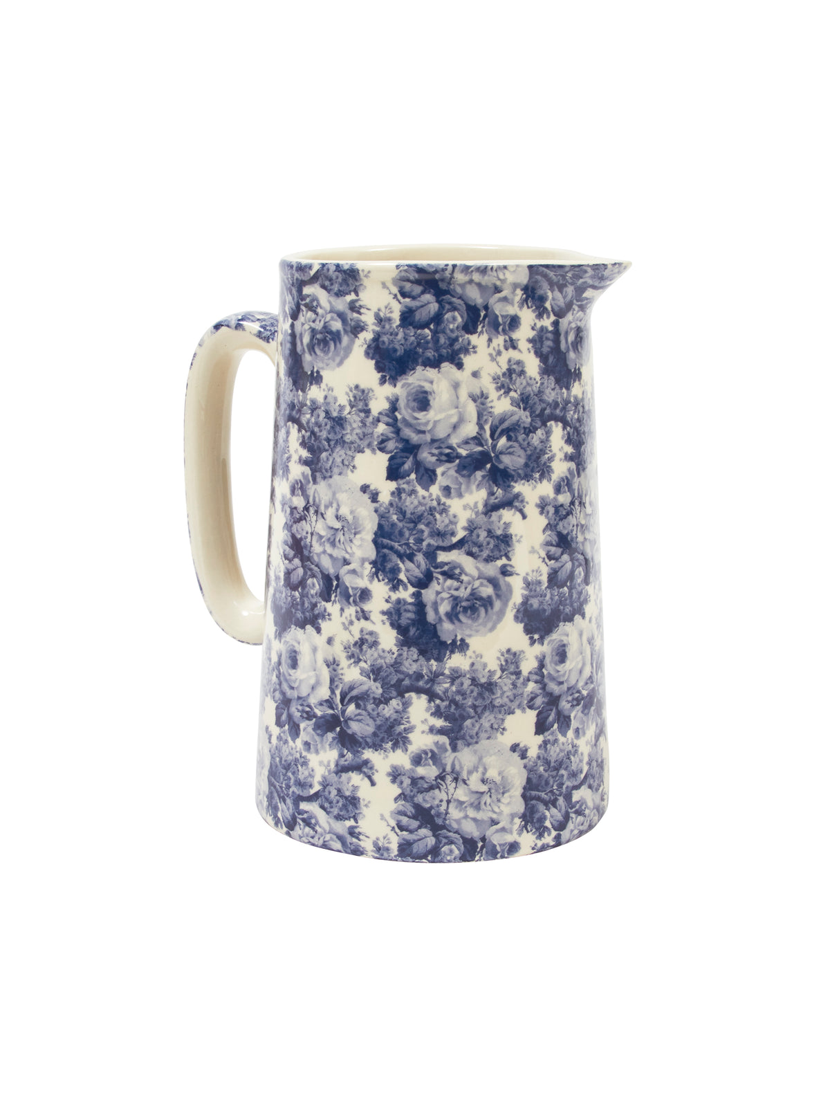 English Blue Rose Garden Pitcher Medium Weston Table