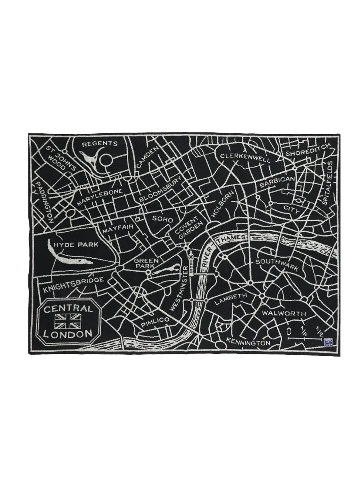 Faribault London Map Wool Throw Weston Table