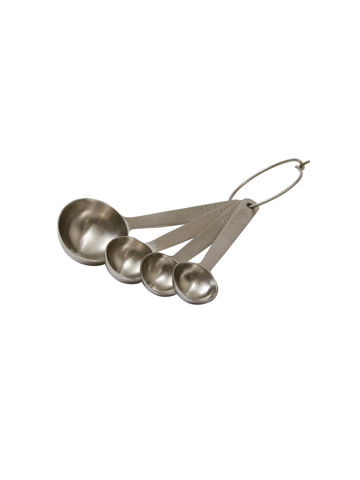 Farmhouse Pottery Stowe Measuring Spoons Brushed Silver Weston Table
