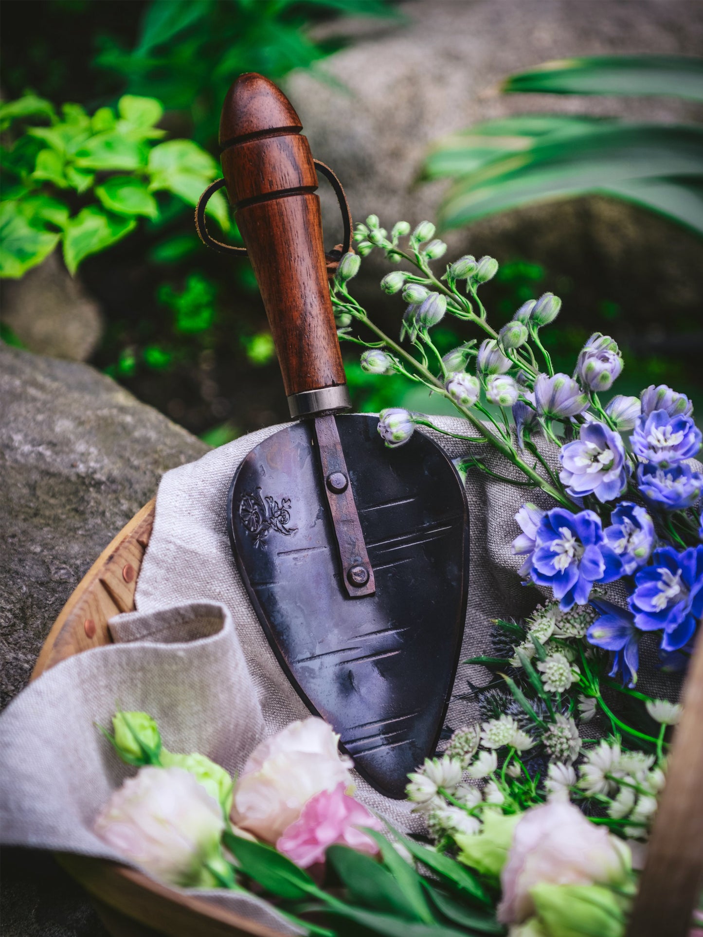 Fisher Blacksmithing Handcrafted Planting Trowel Weston Table