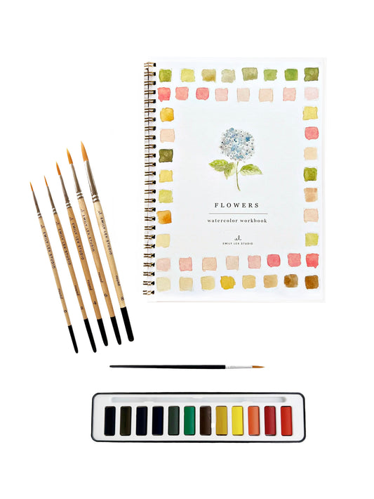 Flowers Watercolor Gift Set Weston Table