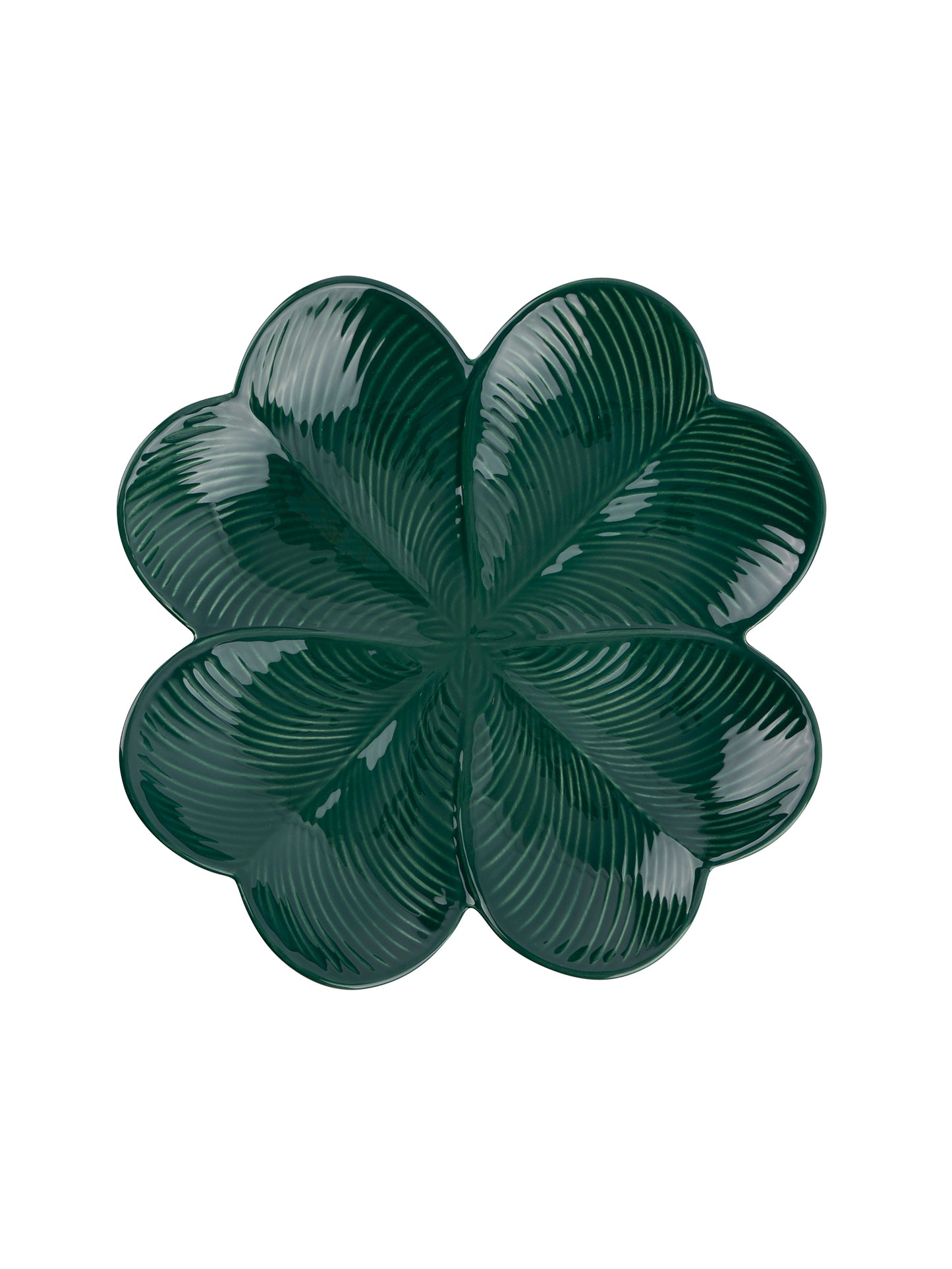 Gien Emerald Green Four Leaf Clover Centerpiece Weston Table