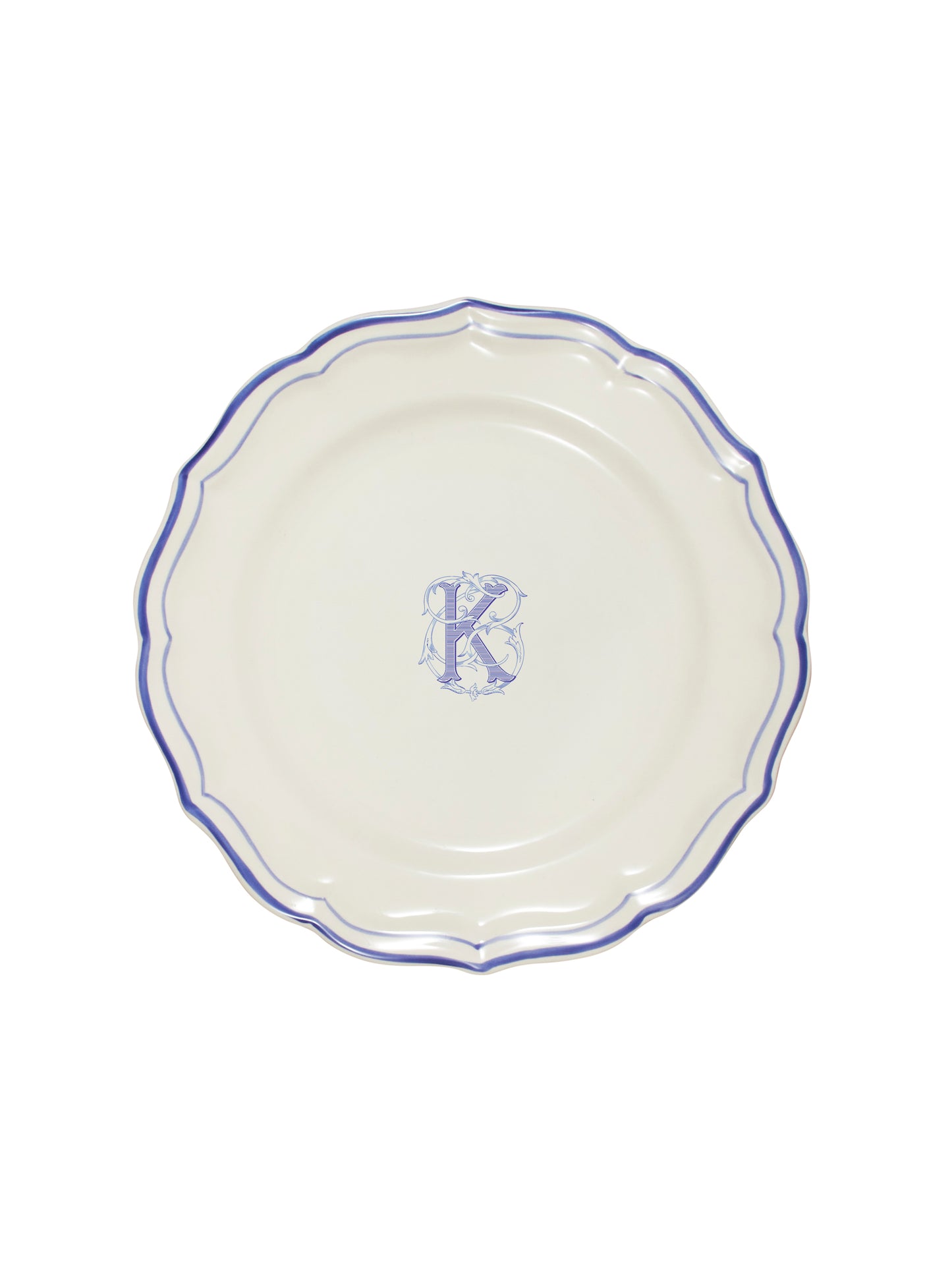 Gien Filet Bleu Dinner Plate K Weston Table