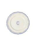 Gien Filet Bleu Monogram Salad Plate C Weston Table