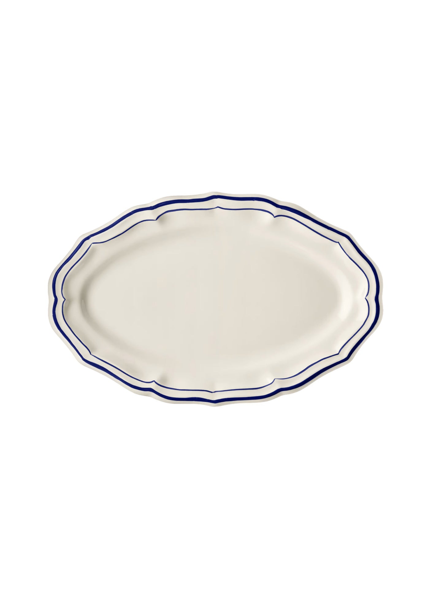 Gien Filet Cobalt Oval Platter Weston Table