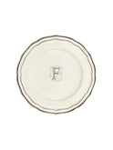 Gien Filet Midnight Monogram Dinner Plate F Weston Table