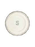 Gien Filet Midnight Monogram Dinner Plate S Weston Table